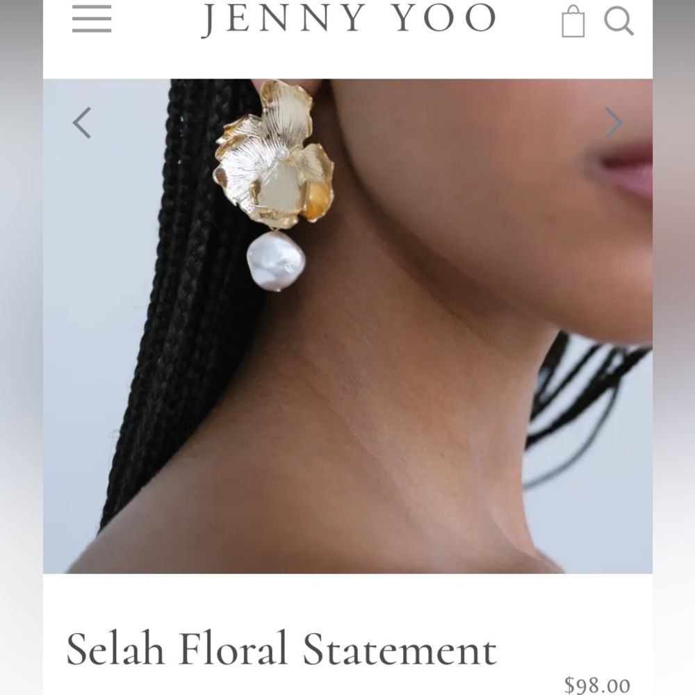 Jenny Yoo Saleh Floral Statement Earrings